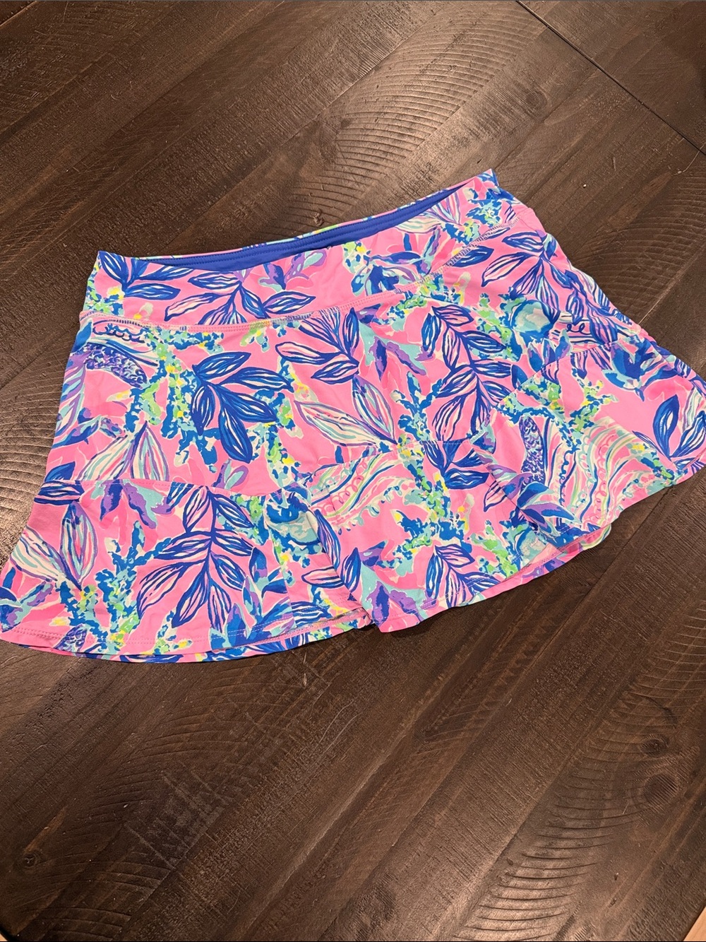 Lilly Pulitzer Pink Tropical-Print Skater Skort Size Medium